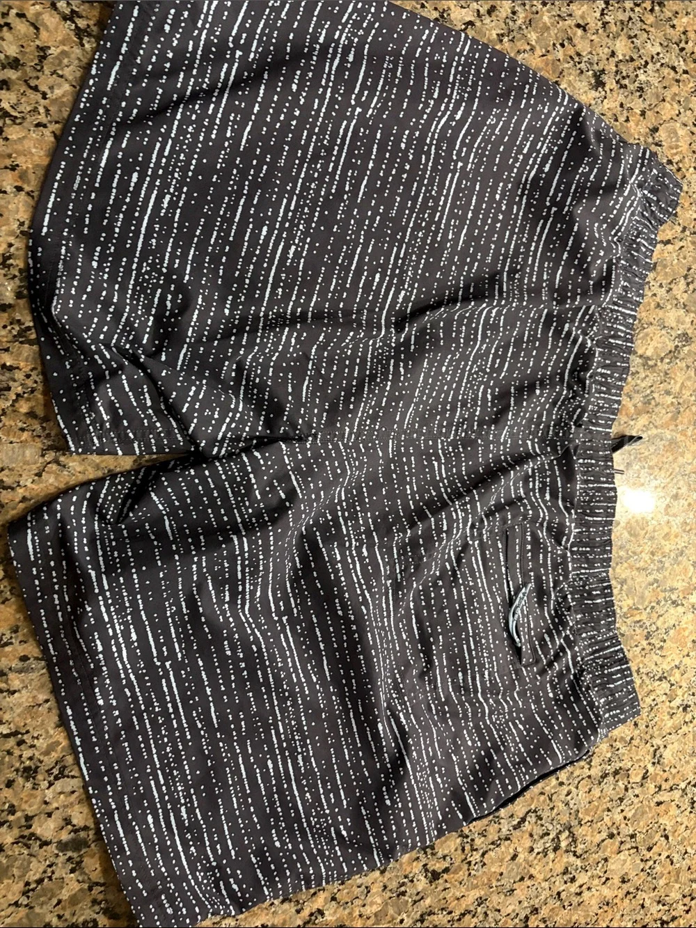 LL Bean Men's Navy & Light Blue Geometric Swim/Board Shorts size 3XL